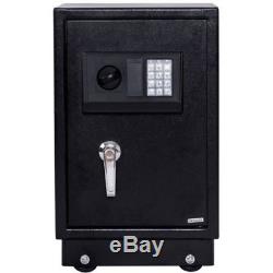 Heavy Duty Portable Lock Box Jewelry Money Security Cabinet Code Key Safe Wheels