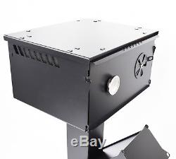 Heavy Duty Rocket Wood Burning Stove + Oven Portable Cooker Camping UK Made