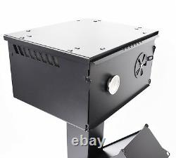 Heavy Duty Rocket Wood Burning Stove + Pizza Oven Portable Cooker Camping