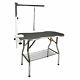 Heavy Duty Stainless Steel Pet Dog Cat Fold Grooming Table With Arm & Tray 38x22