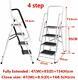 Heavy Duty Steel Folding Portable 2 3 4 Wide Step Ladder Small Tread Anti-slip