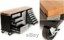 Heavy Duty Steel Workbench Rolling Garage Tool Box Drawers Portable Cabinet DIY