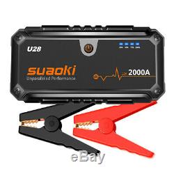 Heavy Duty USB Car Jump Starter Pack Booster Battery Charger Power Bank 2000Amp