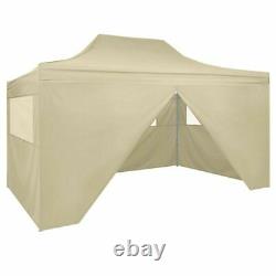 Heavy duty Pop-Up Tent Marquee Blue/Cream with 4 Walls/No wall Wedding Party BBQ
