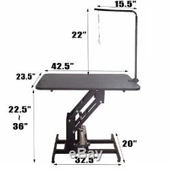 Hydraulic Z-Lift Large Adjustable Pet Dog Cat Grooming Table With Arm Clamp