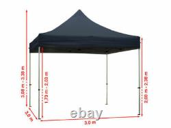 KNIGHTS GAZEBO 3 x 3 HEAVY DUTY Pop Up With Sides Waterproof Marquee Tent