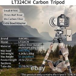 LT324CM Portable Carbon Fiber Professional Heavy Duty Tripod for DSLR, Load 30kg