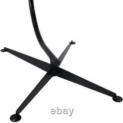 Large C Shape Hammock Frame Black HeavyDuty Outdoor Hook Steel Swing Chair Stand