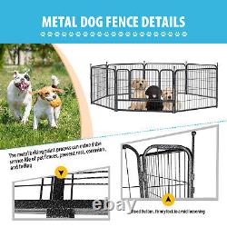 Large Dog Pen Indoor, 8 Panel Dog Puppy Play Pen, Heavy Duty Portable Pet