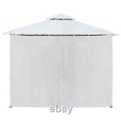 Large Gazebo with Curtains White Outdoor Party Tent Canopy Shelter Marquee 6x3 M