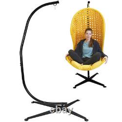 Large Heavy Duty Garden Hammock C-stand Hanging Swing Egg Chair Frame with Base