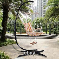 Large Heavy Duty Garden Hammock C-stand Hanging Swing Egg Chair Frame with Base