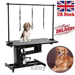 Large Heavy Duty Hydraulic Pet Dog Grooming Table Bath Station H Bar Arm Leash