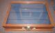 Large Jewellery/medal Display Case Wood And Glass For Market Stall/antiques Fair