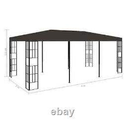 Large Metal Gazebo Outdoor Pergola Pavilion Shelter Tent BBQ Shed Sun Shade 3x6m