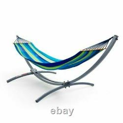 Large Outdoor Hammock Bed With Heavy Duty Stand Frame Garden Swinging Camping UK