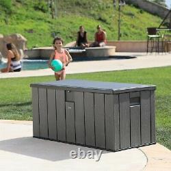 Lifetime Garden Storage Box Waterproof Piston Lid 568 Ltr XL Size 10 Yr Warranty