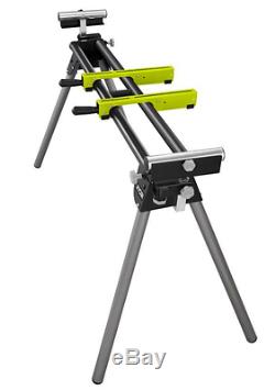 Miter Saw Tool Stand Heavy Duty Steel Portable Adjustable Folding 400 lbs Green