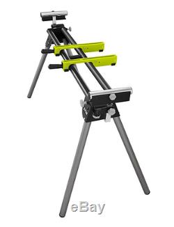 Miter Saw Tool Stand Heavy Duty Steel Portable Adjustable Folding 400 lbs Green