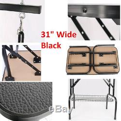 NEW 31 Portable Foldable Arm Adjust Non-Slip Pet Dog Grooming Table Noose Tray