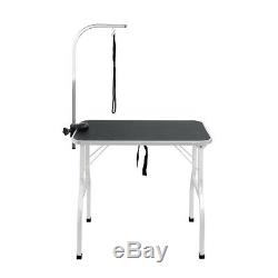 NEW Foldable 31 Cat Pet Dog Grooming Trimming Table Noose Arm Non-Slip Top MDF