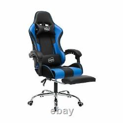 Neo Leather Gaming Racing Chair Office Executive Recliner With Leg Rest Massage