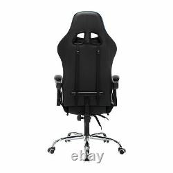 Neo Leather Gaming Racing Chair Office Executive Recliner With Leg Rest Massage