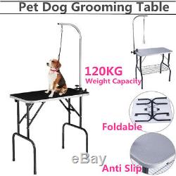 New 31/36/47 Foldable Non-Slip Pet Dog Grooming Bathing Table Arm Adjustable