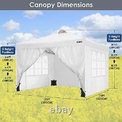 New Gazebo Pop-up Garden Tent 3x3M Heavy Duty Canopy Waterproof Party Marquee UK