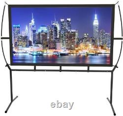 New Pro 4K HD Projector Screen Home Cinema With Heavy Duty Stand Indoor Outdoor