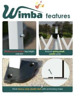 New Wimba Deluxe HEAVY DUTY 3x6m Popup Gazebo Marquee Canopy