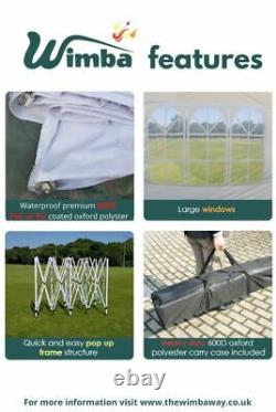 New Wimba Deluxe HEAVY DUTY 3x6m Popup Gazebo Marquee Canopy ALL sides
