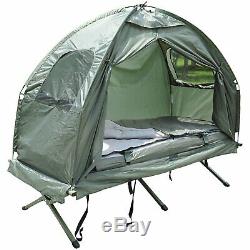 New one man Camping cot, pop up Tent w \ Sleeping Bag Air Mattress