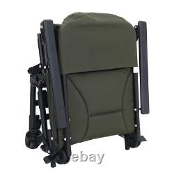 Outdoor Fishing Folding Camping Chair Heavy Duty Padded Recliner Adjustable Tilt