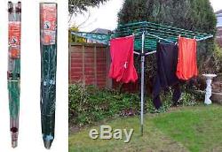 Outdoor Rotary Airer Garden Washing Line 40M 50M Heavy Duty Sturdy Dryer Laundry