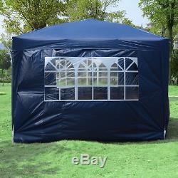 Outsunny 3m x 3m Pop Up Gazebo Party Tent Canopy Marquee with Storage Bag Blue