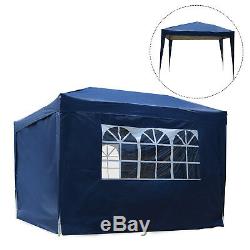 Outsunny 3m x 3m Pop Up Gazebo Party Tent Canopy Marquee with Storage Bag Blue