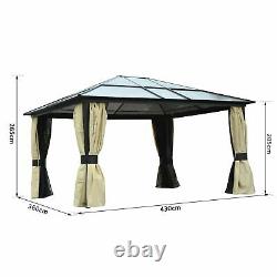 3.6 x 3.6m Garden Gazebo Marquee Party Tent Canopy Heavy Duty Metal Frame