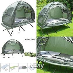 Outsunny Compact Portable Pop-Up Tent/Camping Cot With Air Mattress And Sleeping
