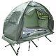 Outsunny Compact Portable Pop-up Tent/camping Cot With Air Mattress And Sleep