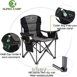Oversized Camping Folding Chair Heavy Duty Lawn Chair Cooler Bag Portable Table