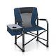 Oversized Camping Folding Director Chair Heavy Duty With Side Table Cup Holder