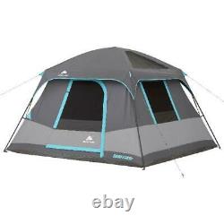 Ozark Trail 6 Person Dark Rest Cabin Tent 10' x 9' Portable Shelter Kit Sleeps 6