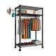 Punion Heavy Duty Rolling Garment Rack, Portable Clothes Rack For Hanging Clot