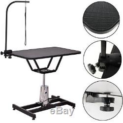 Parlour Hydraulic Pet Trimming Dog Grooming Table Z-lift Iron Stand Adjusted Arm