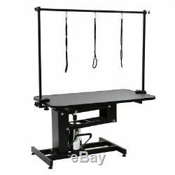 Pet Dog Grooming Table Heavy Duty Hydraulic Z-Lift Table with Arm Leash Loop UK