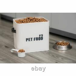 Pet Food Cat Dog Treat Tin Traditional Metal Container Storage Puppy Kitten Box