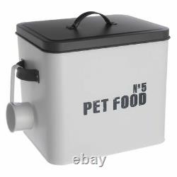 Pet Food Cat Dog Treat Tin Traditional Metal Container Storage Puppy Kitten Box