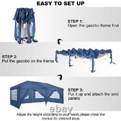 Pop Up GAZEBO 3x6m Heavy Duty Marquee Commercial Grade Tent Garden Canopy Blue A