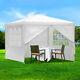 Pop Up Gazebo 3x3m Garden Heavy Duty Marquee Waterproof Tent Canopy With 4 Sides